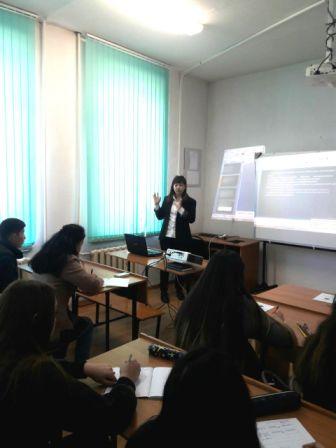 «Экономикалық теория» кафедрасының э.ғ.к, доценті И.Е. Қожамқұлованың ашық сабағы