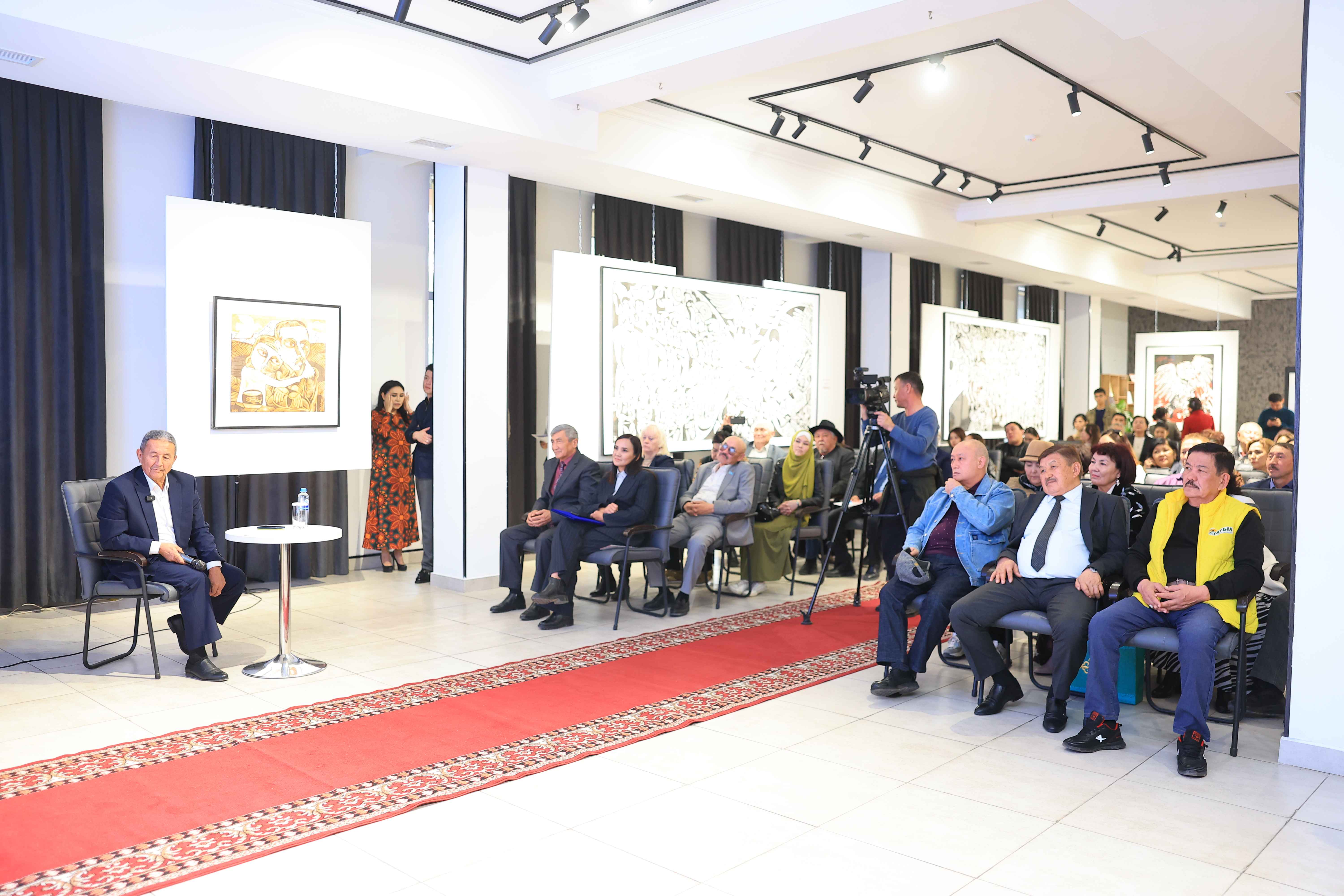 «Уақытпен үндескен өнер»: Суретші Батухан Байменнің 70 жылдық мерейтойы аталып өтті