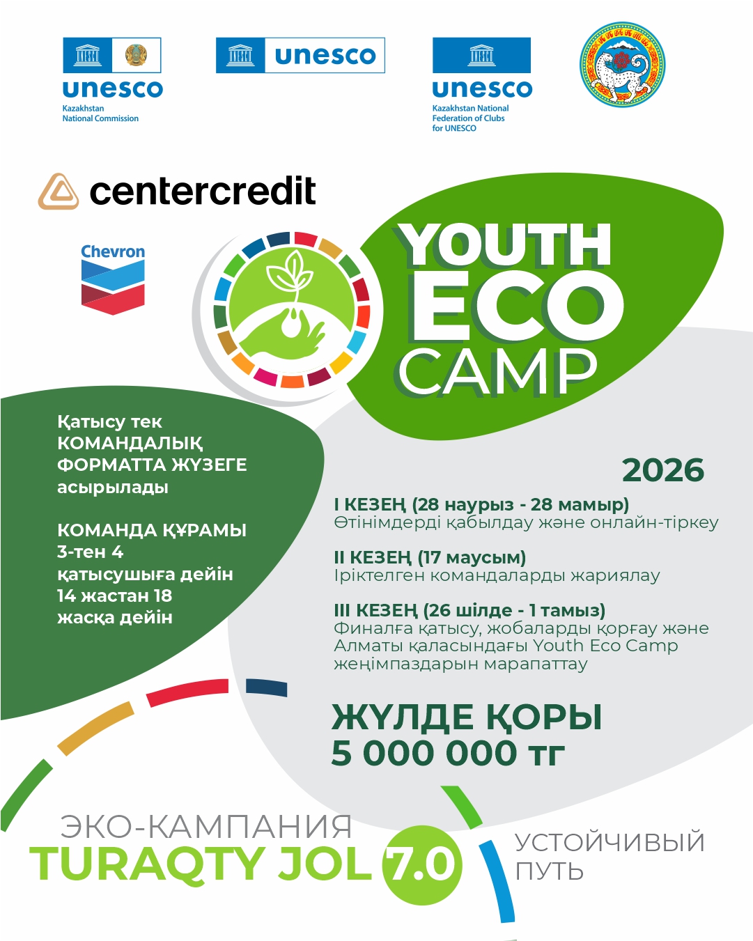 YOUTH ECO CAMP TURAQTY JOL 7.0 – ОТКРЫТ ПРИЁМ ЗАЯВОК!